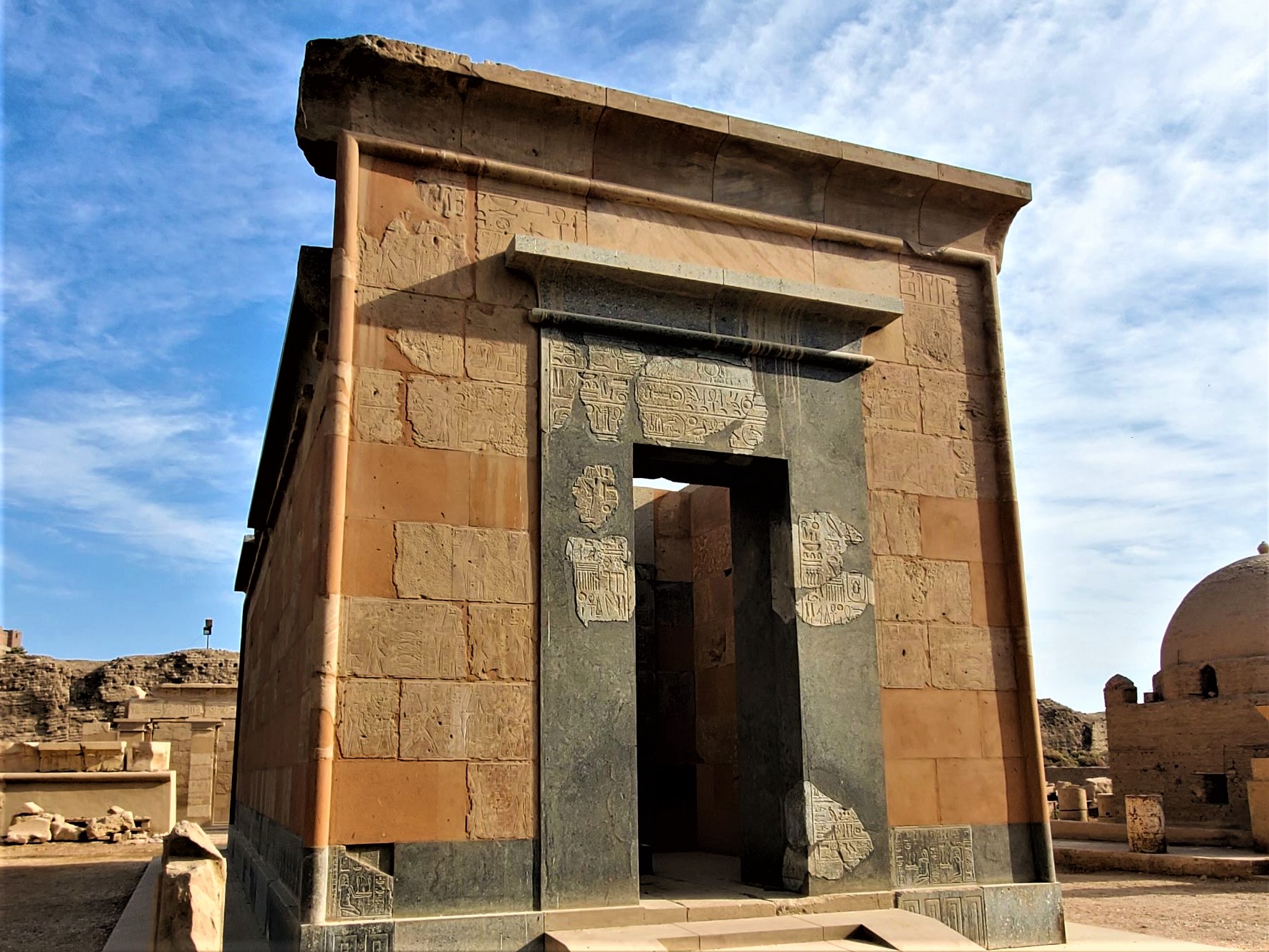The stately Red Chapel at Karnak Temple Complex in Luxor Egypt